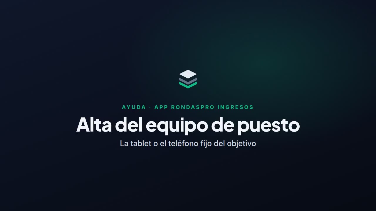 Alta de un equipo de puesto