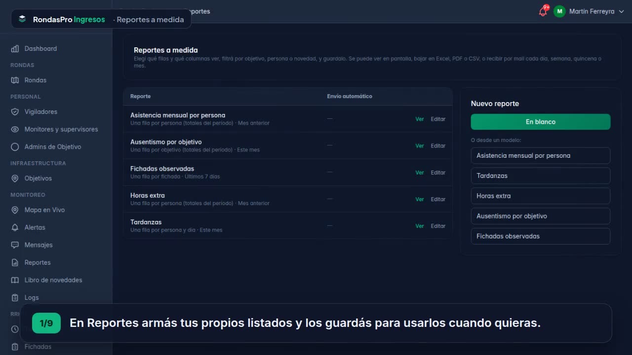 Reportes a medida