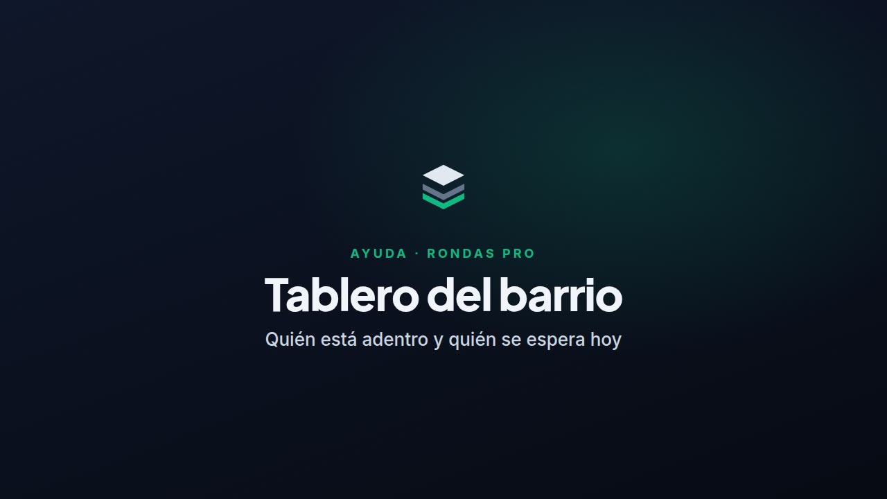 Tablero del barrio