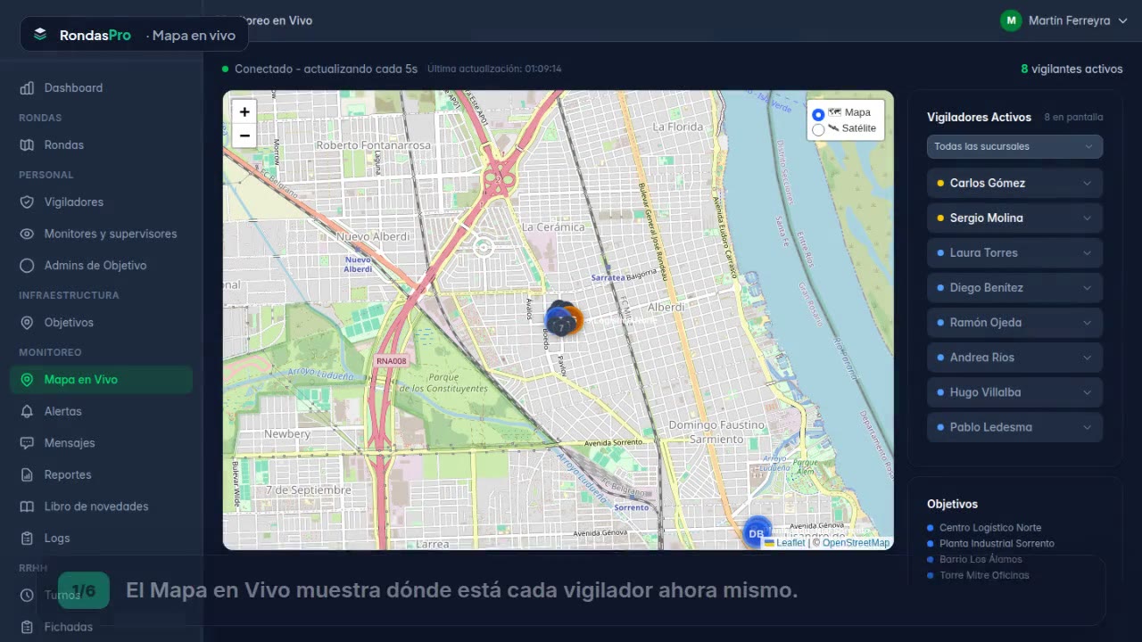 Mapa en vivo